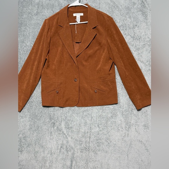 NWOT Prophecy Dress Woman Rust Orange 2-Button Blazer Suit Jacket Size 18 - Picture 5 of 9